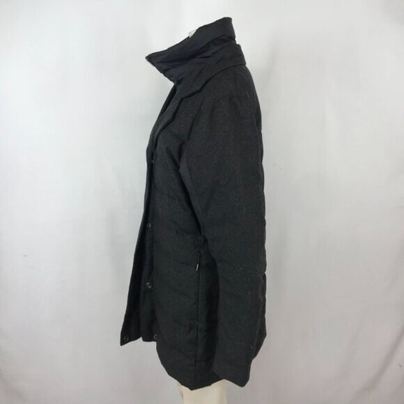 NAU ~ WOMENS LARGE ~ GRAY FULL ZIP DUSTER COAT JACKET ~ DOWN FILLED - Picture 4 of 7